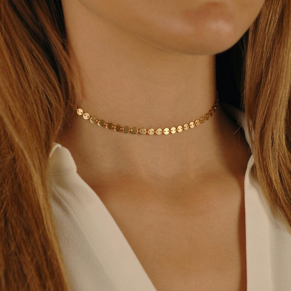 Pretty Silver Layered Chain Necklace&Choker Set - Picture 3 of 6